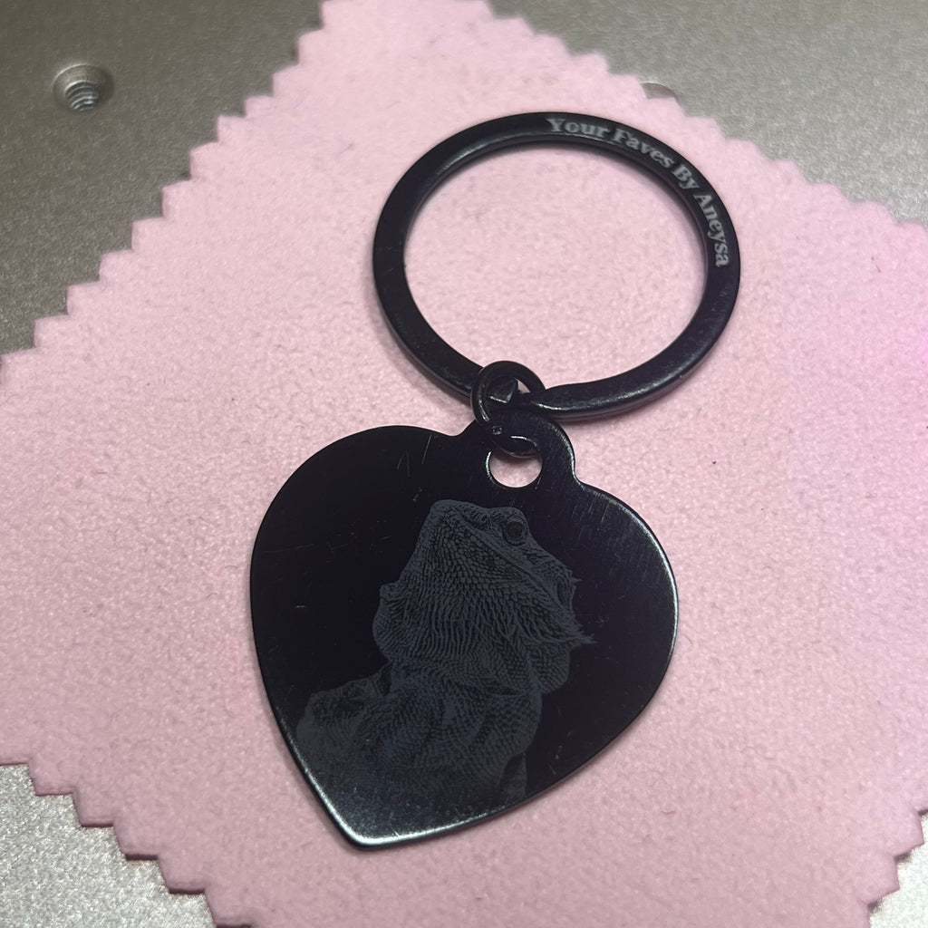 Fully customised heart keychain