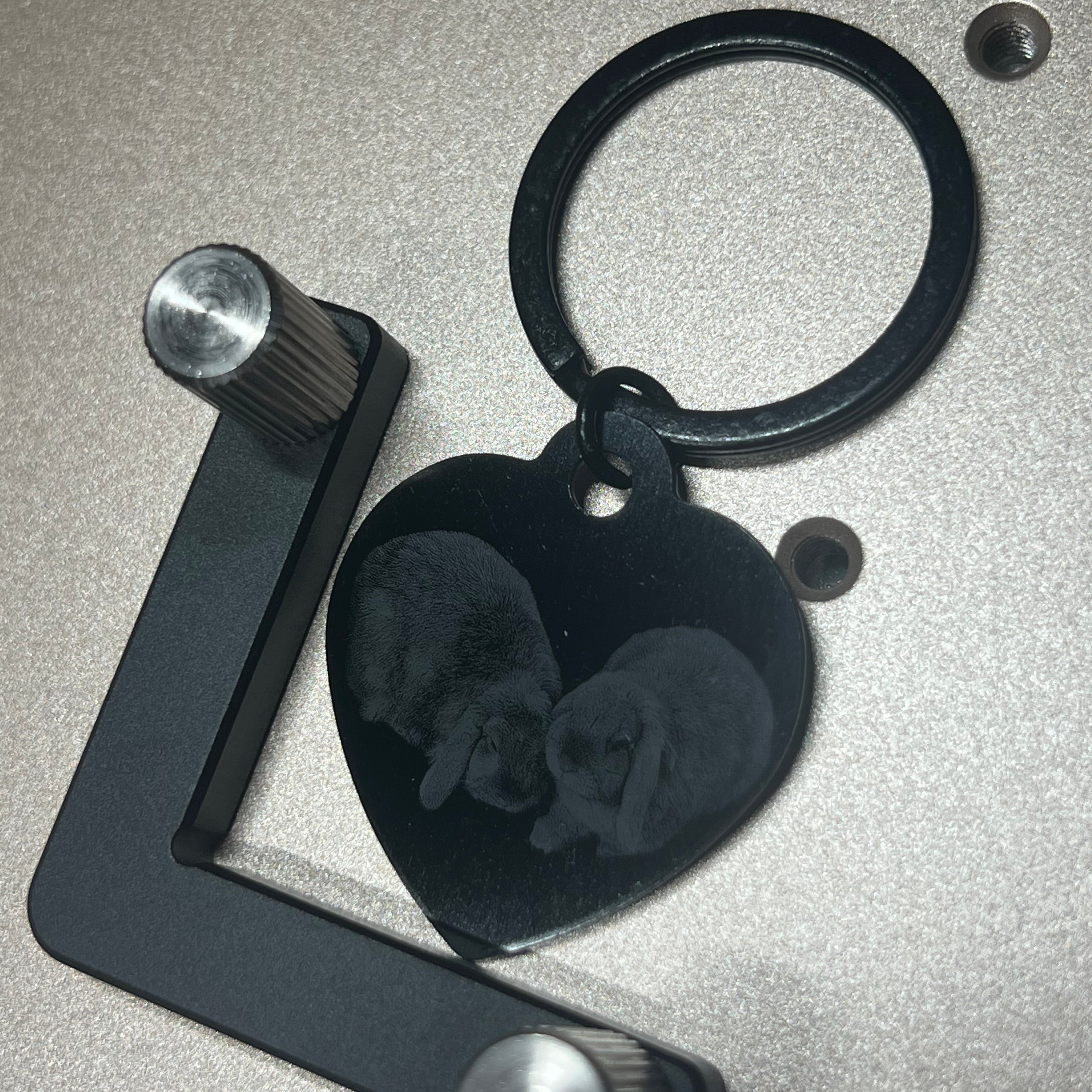 Fully customised heart keychain