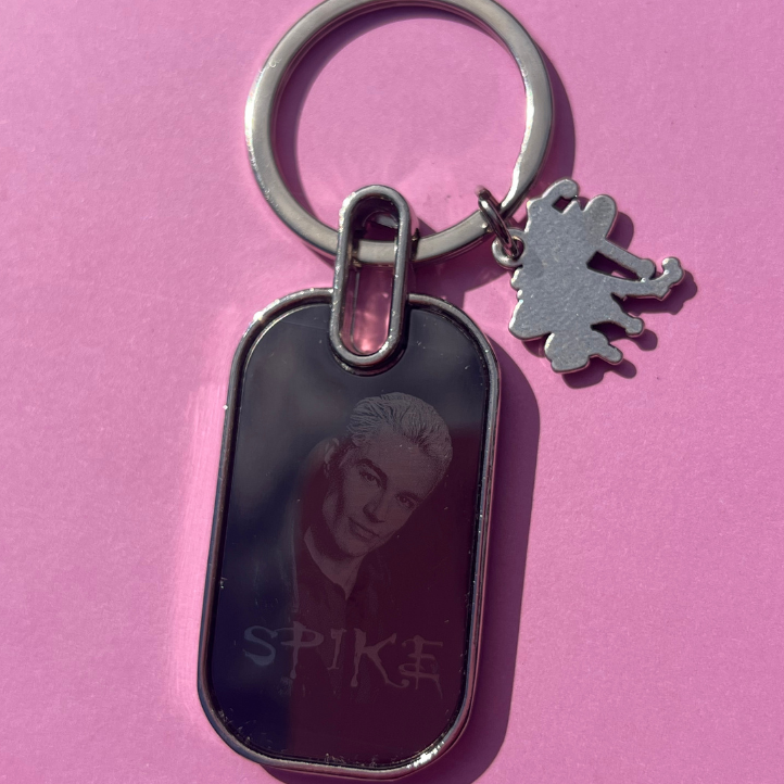 Buffy the vampire slayer double sided engraved keychain